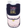 imageHudson Baby Unisex Baby Cotton Terry Bib and Burp Cloth Set Dinner Date One SizeDaddys Little Girl