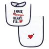 imageHudson Baby Unisex Baby Cotton Terry Bib and Burp Cloth Set Dinner Date One SizeDaddys Little Man