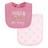 imageHudson Baby Unisex Baby Cotton Terry Bib and Burp Cloth Set Dinner Date One SizeMom Dad Dream