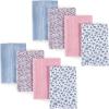 imageHudson Baby Layered Flannel Burp Cloths 8 Pack Prairie Flowers