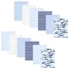 imageHudson Baby Unisex Baby Cotton Flannel Burp Cloths 12Pack Bundle Beautiful Butterfly One SizeBlue