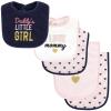 imageHudson Baby Unisex Baby Cotton Terry Bib and Burp Cloth Set Dinner Date One SizeDaddys Little Girl