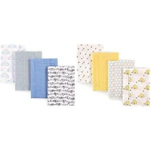 imageHudson Baby Boy Cotton Flannel Burp Cloth 8Pack Airplane BeeAirplane Bee