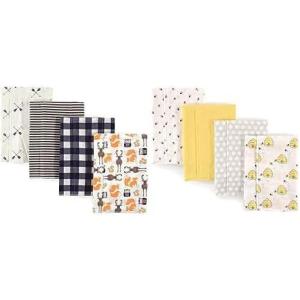 imageHudson Baby Boy Cotton Flannel Burp Cloth 8Pack Airplane BeeForest Bee