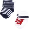 imageHudson Baby Baby Infant Boy Cotton Rich Newborn and Terry Socks Sports Rookie 06 Months Blue