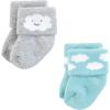 imageHudson Baby Baby Infant Boy Cotton Rich Newborn and Terry Socks Sunshine and Clouds 612 Months Yellow