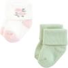 imageHudson Baby Baby Infant Girl Cotton Rich Newborn and Terry Socks Pink Sage Rose 612 Months