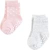 imageHudson Baby Baby Infant Girl Cotton Rich Newborn and Terry Socks Soft Dots 1224 Months Pink