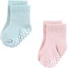 imageHudson Baby Baby Infant Girl Cotton Rich Newborn and Terry Socks Soft Dots 1224 Months Pink