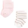 imageHudson Baby Baby Infant Girl Cotton Rich Newborn and Terry Socks Soft Pink Dot Stripe 612 Months