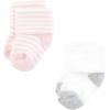 imageHudson Baby Baby Infant Girl Cotton Rich Newborn and Terry Socks Soft Pink Dot Stripe 612 Months