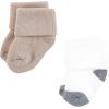 imageHudson Baby Baby Unisex Cotton Rich Newborn and Terry Socks Neutral Heel Toe 612 Months Brown