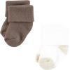 imageHudson Baby Baby Unisex Cotton Rich Newborn and Terry Socks Neutral Heel Toe 612 Months Brown