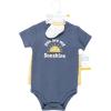 imageHudson Baby Unisex Baby Bodysuit Short and Sock 3Piece SetBlue Sunshine
