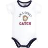 imageHudson Baby Unisex Baby Bodysuit Short and Sock 3Piece SetGreat Catch Baseball
