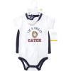 imageHudson Baby Unisex Baby Bodysuit Short and Sock 3Piece SetGreat Catch Baseball