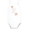 imageHudson Baby Unisex Baby Bodysuit Short and Sock 3Piece SetSweet Peach