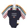 imageHudson Baby Unisex Baby Cotton Longsleeve Bodysuits 7packSports Stripes