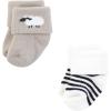 imageHudson Baby Unisex Baby Cotton Rich Newborn and Terry SocksBrown