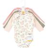 imageHudson Baby Unisex Baby Thermal Long Sleeve Bodysuits SnowflakeSoft Pink Sage Rose