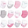 imageHudson Baby Unisex Cotton Rich Baby Terry Socks 24PackGirl Dino