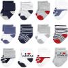 imageHudson Baby Unisex Cotton Rich Baby Terry Socks 24PackMom Dad Boy Navy Red