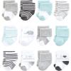 imageHudson Baby Unisex Cotton Rich Baby Terry Socks 24PackMom and Dad Gray Mint
