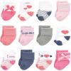 imageHudson Baby Unisex Cotton Rich Baby Terry Socks 24PackPink Love