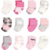 imageHudson Baby Unisex Cotton Rich Baby Terry Socks 24PackPink Moose
