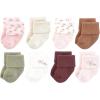 imageHudson Baby Baby Infant Girl Cotton Rich Newborn and Terry Socks Pink Dainty Floral 612 Months