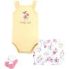 imageHudson Baby Unisex Baby Bodysuit Short and Sock 3Piece SetButterfly Floral Daddy