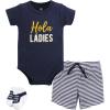 imageHudson Baby Unisex Baby Bodysuit Short and Sock 3Piece SetHola Ladies