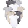 imageHudson Baby Unisex Baby Cotton Bodysuits 8packHeather Gray
