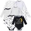 imageHudson Baby Unisex Baby Cotton Longsleeve Bodysuits 7packMoon and Back