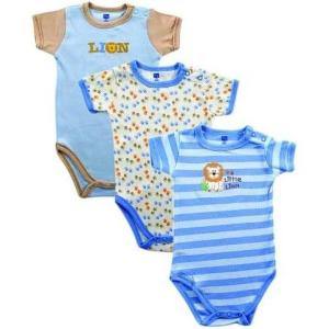 imageHudson Baby Baby Bodysuit 3 Pack Little Lion 912 Months