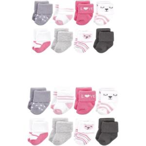 imageHudson Baby Baby Grow with Me Cotton Terry SocksBear Girl 16pack