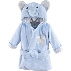 imageHudson Baby Unisex Baby Cotton Animal Face BathrobeBlue Elephant