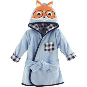 imageHudson Baby Unisex Baby Cotton Animal Face BathrobeNerdy Fox