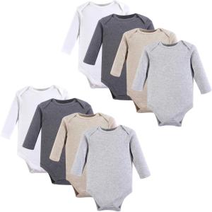imageHudson Baby Unisex Baby Cotton BodysuitsHeather Gray