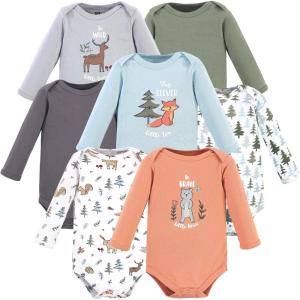 imageHudson Baby Unisex Baby Cotton Longsleeve Bodysuits 7packWoodland Friends