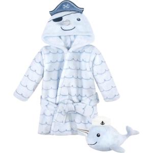 imageHudson Baby Unisex Baby Plush Bathrobe and Toy SetNarwhal