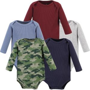 imageHudson Baby Unisex Baby Thermal Long Sleeve Bodysuits SnowflakeBasic Camo