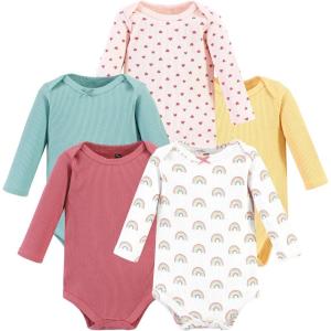 imageHudson Baby Unisex Baby Thermal Long Sleeve Bodysuits SnowflakeCreative Rainbows