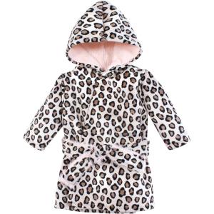 imageHudson Baby Unisex BabyMink with Faux Fur Lining Pool and Beach Robe CoverupsLeopard Pink