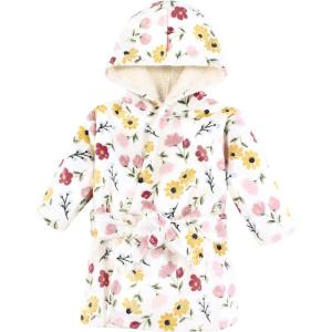 imageHudson Baby Unisex BabyMink with Faux Fur Lining Pool and Beach Robe CoverupsSoft Painted Floral