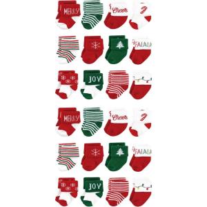 imageHudson Baby Unisex Cotton Rich Baby Terry Socks 24Pack12 Days of Christmas Falala
