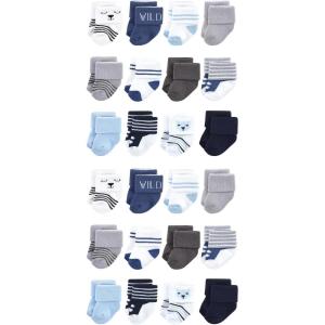 imageHudson Baby Unisex Cotton Rich Baby Terry Socks 24PackBear Boy
