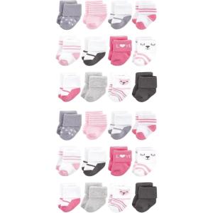 imageHudson Baby Unisex Cotton Rich Baby Terry Socks 24PackBear Girl
