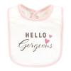 imageHudson Baby Infant Girl Cotton Bibs Plum Wildflower One SizeHello Gorgeous