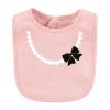 imageHudson Baby Infant Girl Cotton Bibs Plum Wildflower One SizeLeopard Hearts